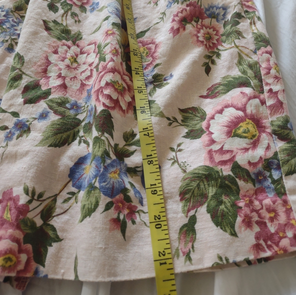 Bushwacker Womans Skirt Size 6 Pink Colorful Floral Print Linen Cotton Blend - Picture 5 of 11